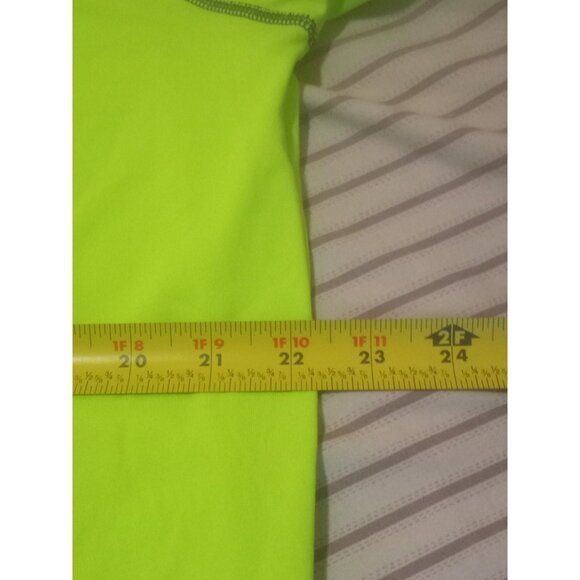 Under Armour Quarter 1/4 Zip Pullover Mens Large L Neon Green Golf Sweatshirt - Picture 10 of 11